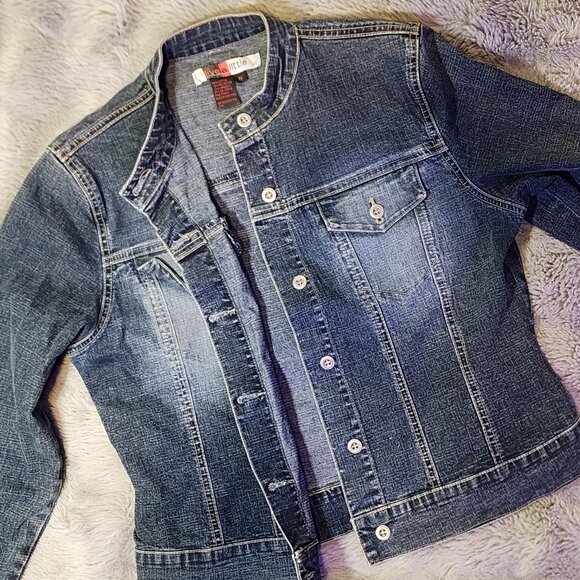 Live a Little Jackets & Blazers - Womens Live a Little cropped denim jacket